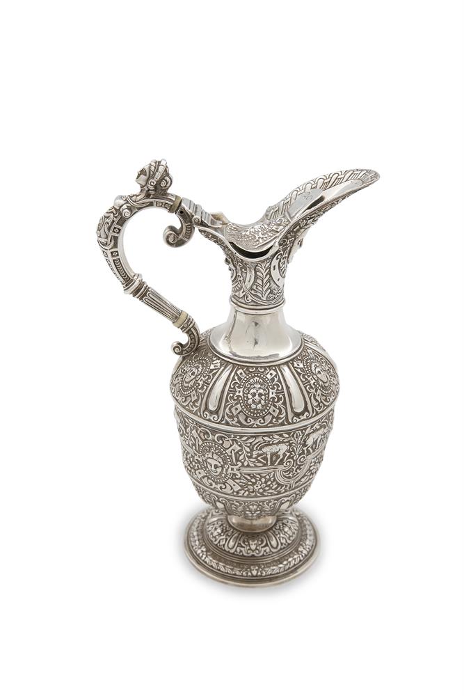 A VICTORIAN RENAISSANCE REVIVAL SILVER CLARET JUG, London 1874, mark of Stephen Smith, after a