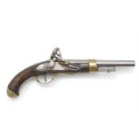 A CONTINENTAL FLINTLOCK CAVALRY PISTOL