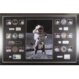 APOLLO MOONWALKERSAn impressive framed presentation of photographs and signatures of all twelve