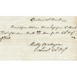 AMERICAN WARRecruiting in Ireland for the American War, 1777, manuscript receipt for men who