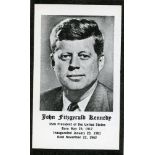 JFKMemorial card for John Fitzgerald Kennedy, 35th President of the United States, born May 29th