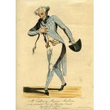 C. MAGUIREMr Talbot as Monsieur Marbleau Hand coloured etching, 340 x 235Published by Del