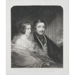 A COLLECTION OF ENGLISH PRINTS, comprising:After W.Hollar, Portrait Henrietta Maria of France,