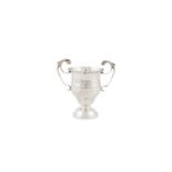 1916 Defence of Trinity College silver presentation cup awarded to Private Garnet Douglas King,