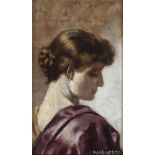 Paul Henry RHA (1877-1958)Portrait of a Lady (c.1910-14)Oil on canvas board, 22 x 13cm (8¾ x 5'')