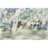 Louis le Brocquy HRHA (1916-2012)Stephen's Green 1990 (W1015)Watercolour, 18 x 26cm (7 x 10¼'')