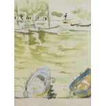 Grace Henry HRHA (1868-1953)Docked boats, ChioggiaWatercolour, 17 x 12.5cm (6¾ x 5)Provenance: