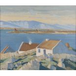 Charles Vincent Lamb RHA RUA (1893-1964)Connemara Landscape with CottagesOil on canvas, 50 x 61cm (