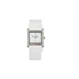 A LADIES FASHION WRISTWATCH BY SEKONDA, the square mother of pearl dial marked on the quarter and