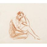 Roderic O'Conor (1860-1940)Nude StudyRed chalk, 19 x 22cm (7½ x 8¾'')Provenance: Dr. Robelet,