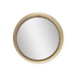 STILNOVO A circular aluminium framed back-lit mirror, by Stilnovo, c.1960s. 64cm (d)