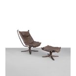 SIGURD RESSELL (1920 - 2010) A Falcon Chair and Ottoman