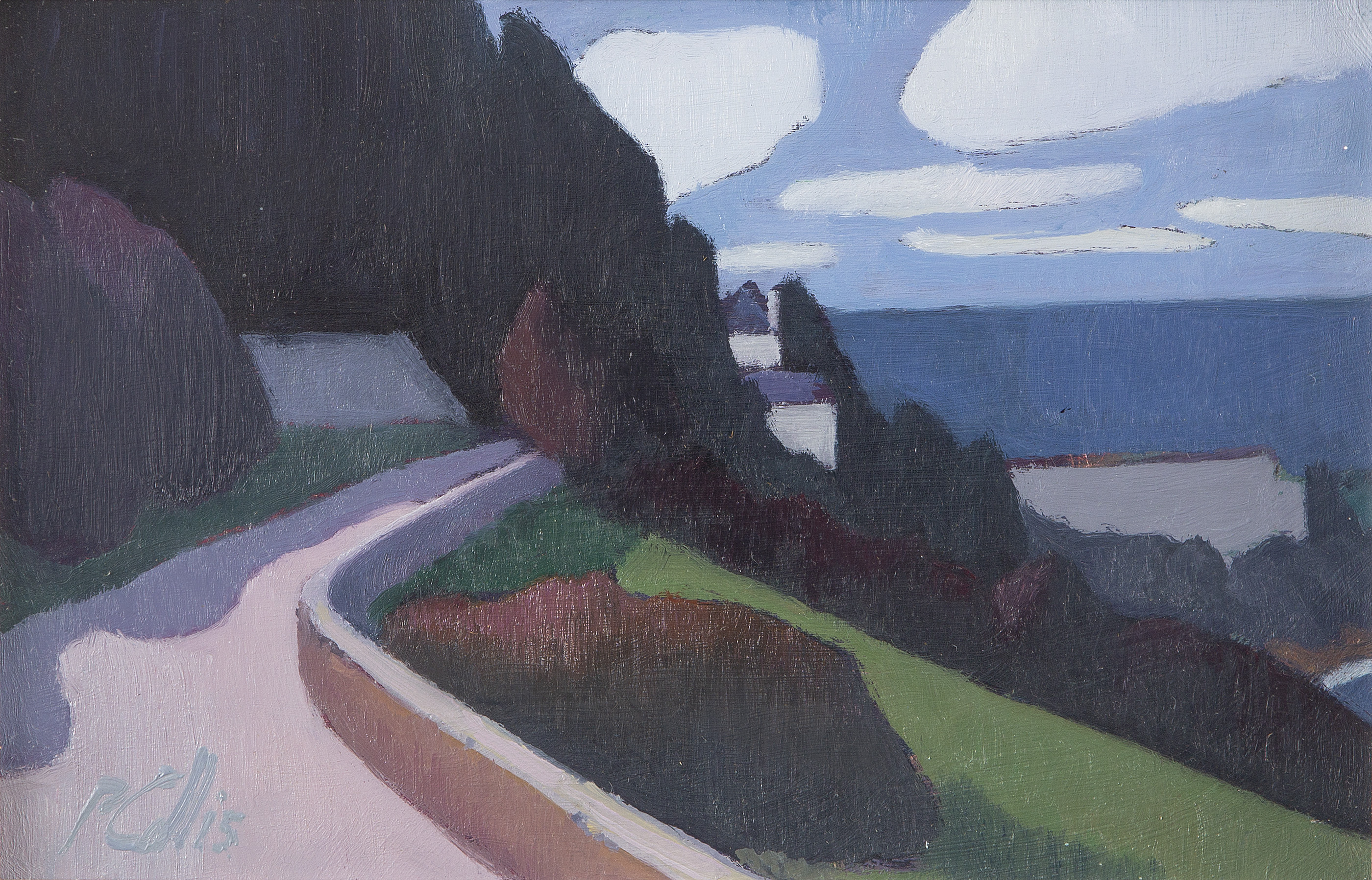 ***WITHDRAWN***Peter Collis RHA (1929-2012)Vico Road SeriesOil on board, 17 x 26cm (6¾ x 10¼'')