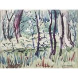 Arthur Armstrong RHA (1924-1996)WoodlandWatercolour, 17 x 22cm (6½ x 8¾'')Signed