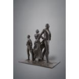 Eamonn O'Doherty (1939-2011)The Emigrants (1990)Bronze, 49cm high x 49cm long x 26cm diameter (19¼ x