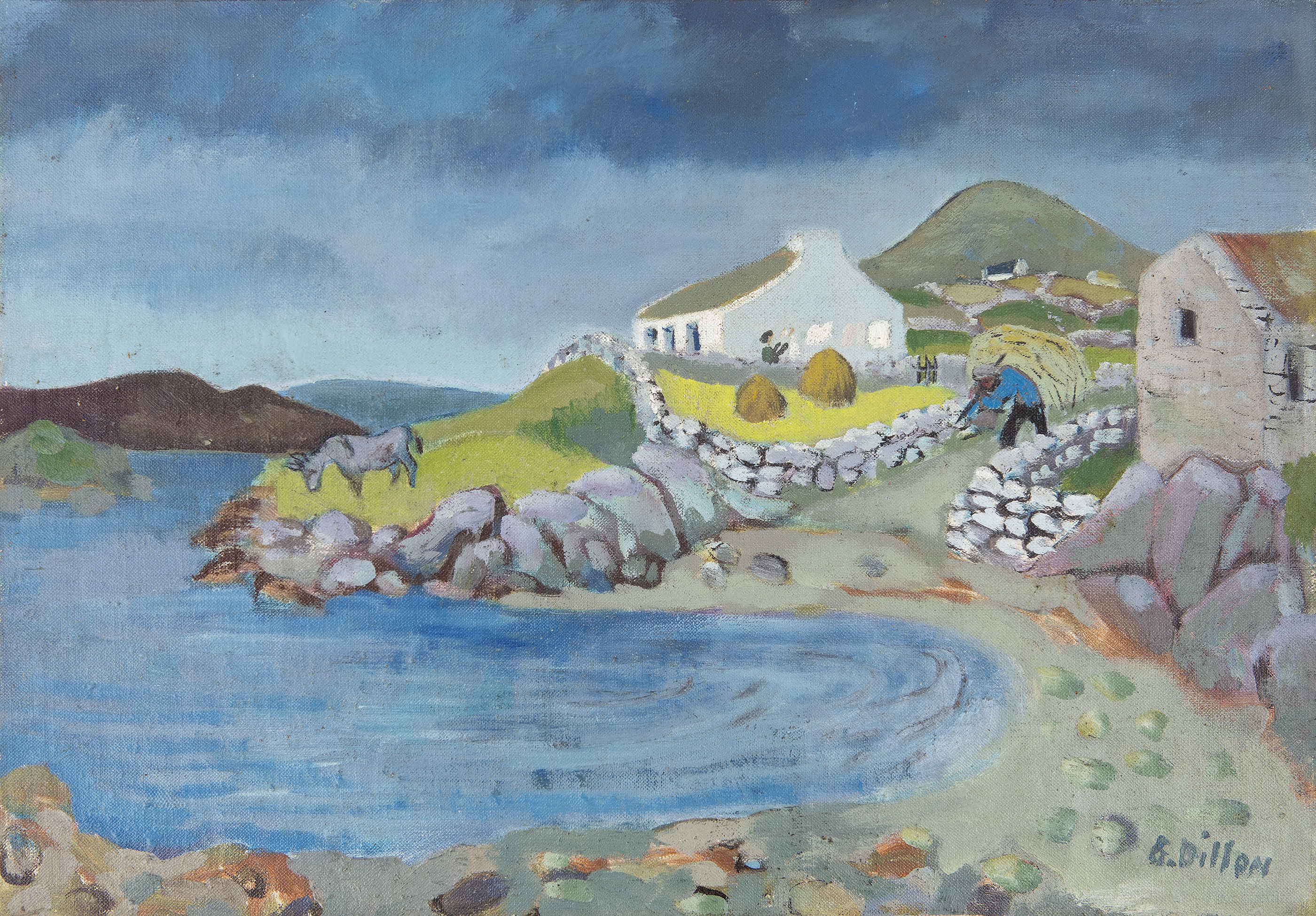 Gerard Dillon (1916-1971)Near MoyardOil on board, 30 x 45cm (11¾ x 17¾'')SignedDawson Gallery