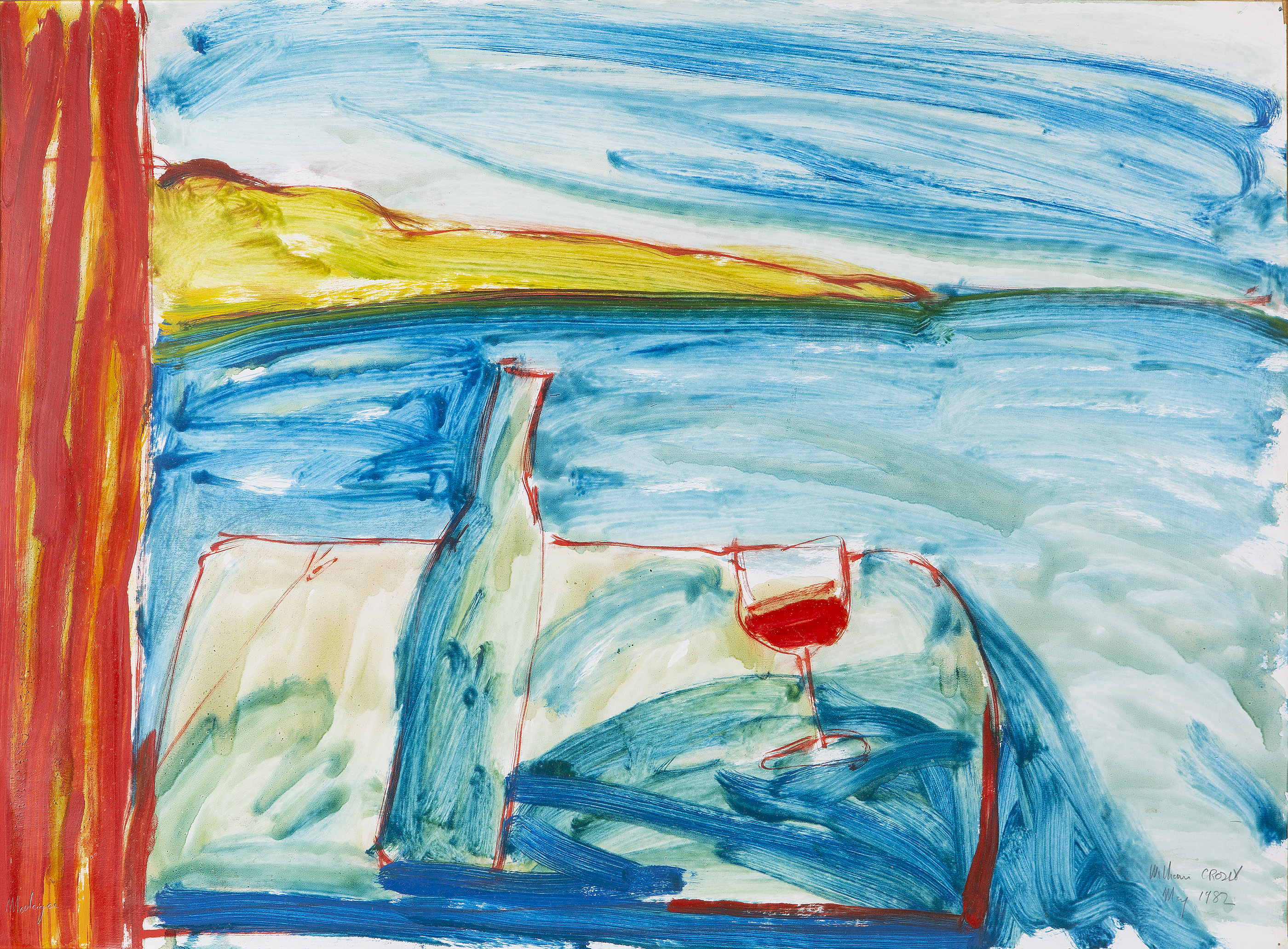 William Crozier HRHA (1930-2011)Malaga, May 1982Acrylic on paper, 60 x 84cm (23½ x 33'')Signed,