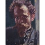 ***WITHDRAWN*** John OM RA (1878-1961)Self PortraitOil on canvas, 46 x 35cm (18 x 13¾'')A letter is