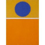 Patrick Scott HRHA (1921-2014)Abstract Composition (Blue on gold)Felt collage, 44.5 x 31.8cm (17½