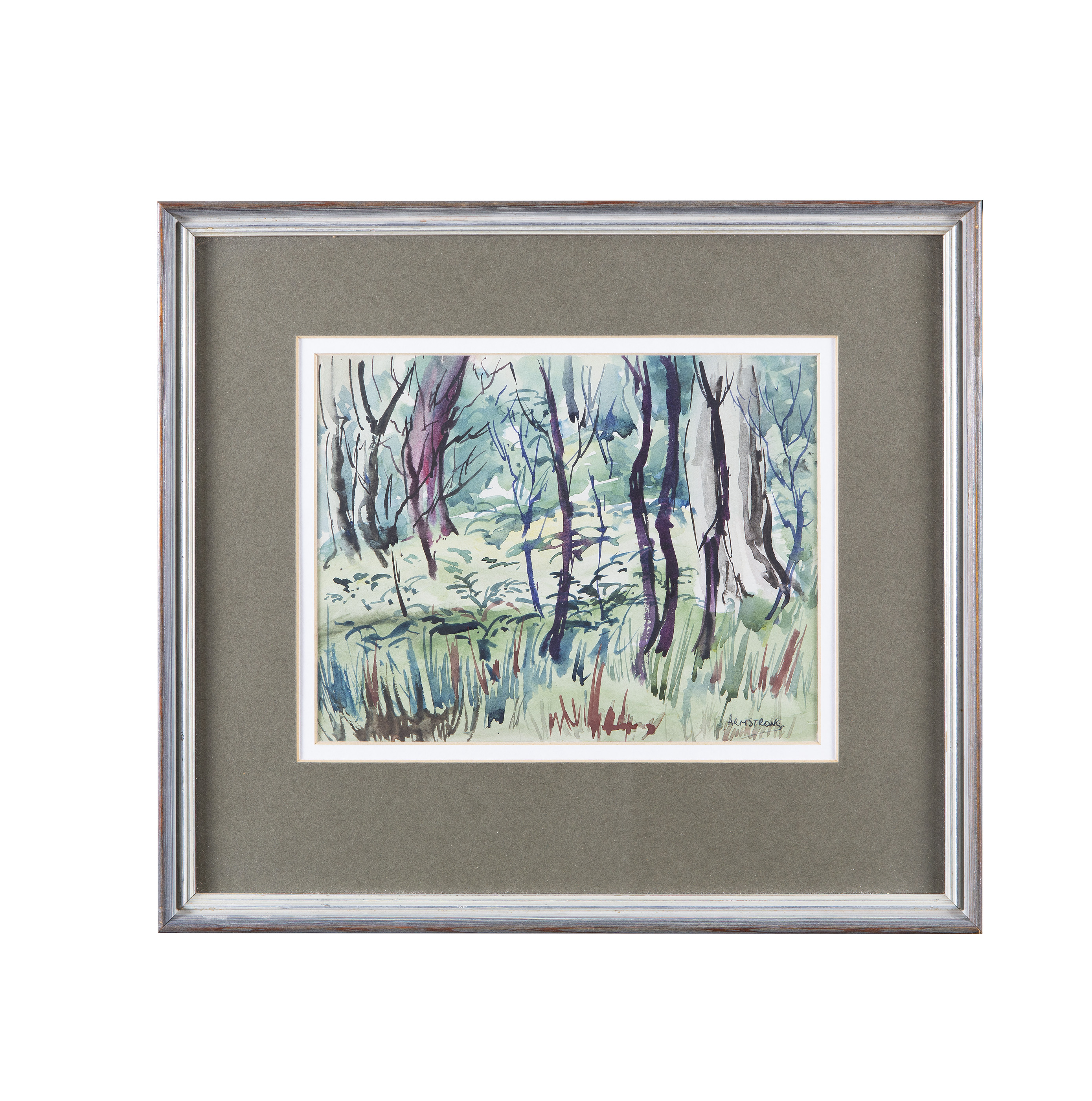 Arthur Armstrong RHA (1924-1996)WoodlandWatercolour, 17 x 22cm (6½ x 8¾'')Signed - Image 2 of 4