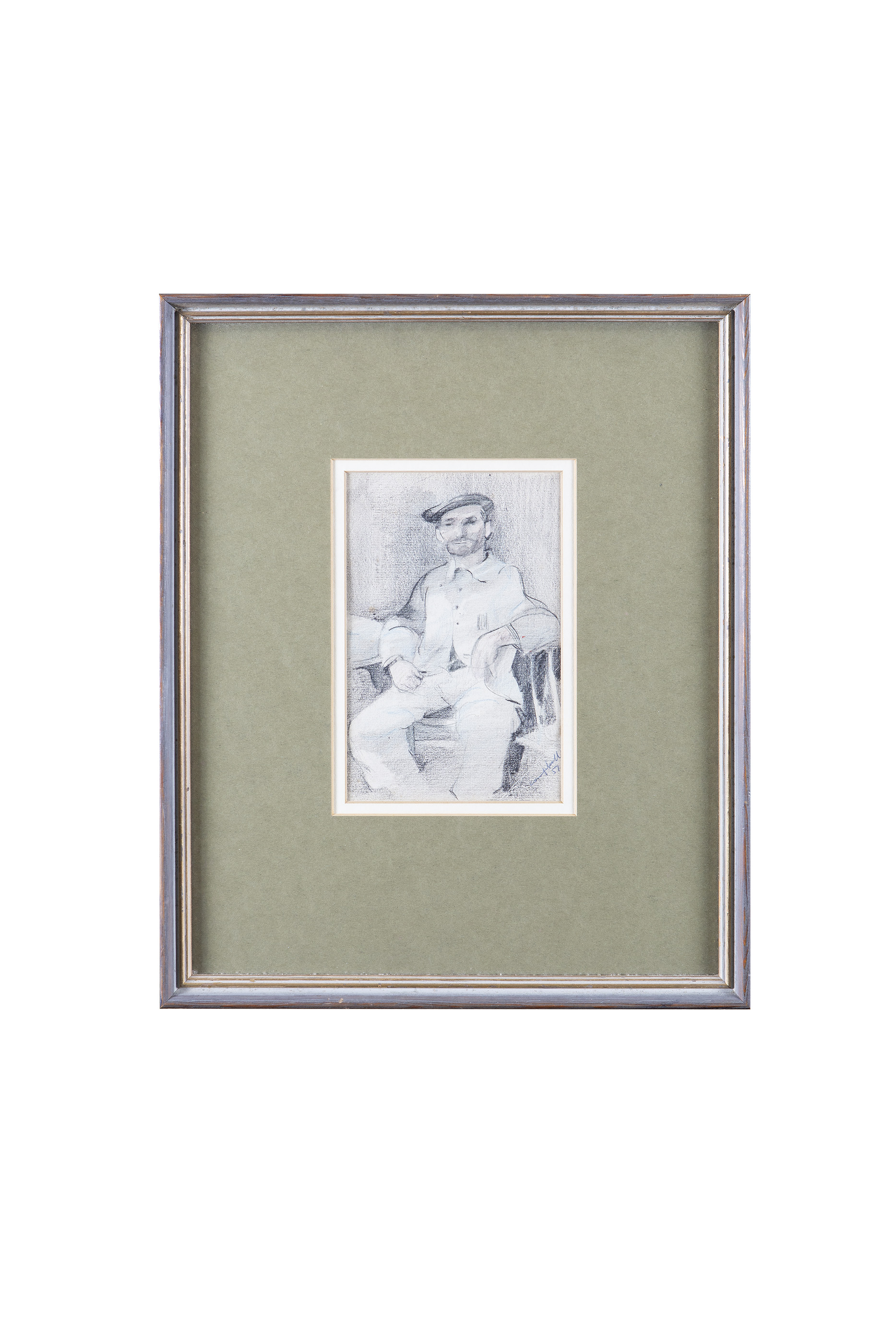 George Campbell RHA (1917-1979)Male FigureGraphite, 17 x 11cm (6¾ x 4¼'')Signed and dated (19)'51 - Image 2 of 4