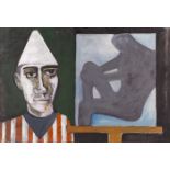 Gerard Dillon (1916-1971)Clown ThinkingOil on board, 50 x 76cm (19¾ x 30'')Signed; inscribed