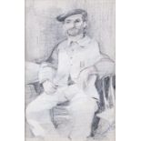 George Campbell RHA (1917-1979)Male FigureGraphite, 17 x 11cm (6¾ x 4¼'')Signed and dated (19)'51