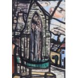 Evie Hone HRHA (1894-1955)Black Church, KilkennyGouache and ink, 26 x 17.5cm (10¾ x 7)