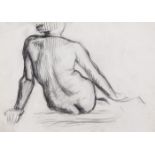 Roderic O'Conor (1860-1940)Nude Study - View from the BackPencil and charcoal, 24 x 33cm (9½ x