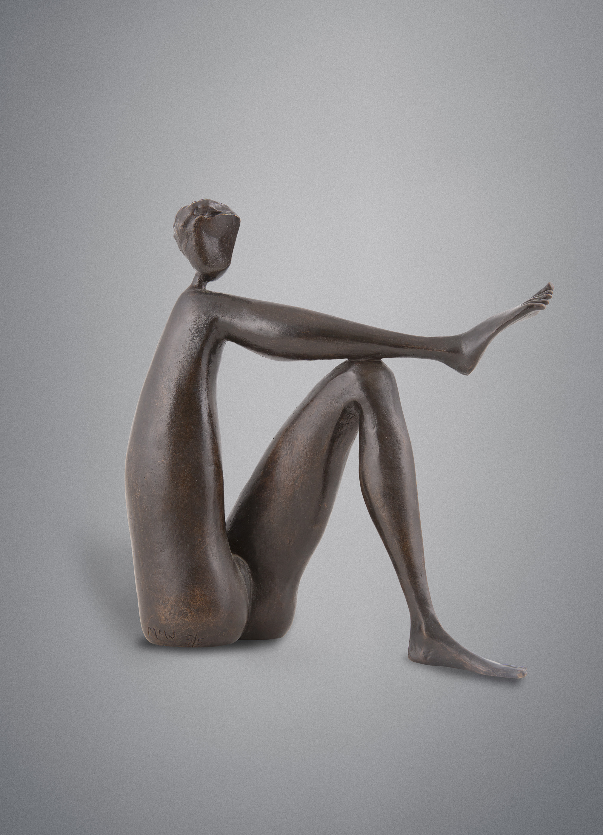 Frederick E. McWilliam HRUA RA (1909-1992)Leg Figure D (1977)Bronze, 29.5cm high x 26cm wide x 9.5cm