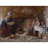 Francis S. Walker RHA RE (1848-1916)A Happy HomeOil on canvas, 28 x 38cm (11 x 15'')Signed, dated
