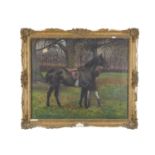 ENGLISH SCHOOL (19TH CENTURY)Chestnut hunter with rider Oil on canvas, 62 x 74cmSigned and dated '