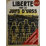 [AFFICHE EN FAVEUR DES JUIFS D’URSS] Liberté pour les juifs d’URSS Affiche appelant à une marche