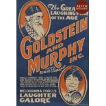 [AFFICHE - THÉÂTRE] Goldstein and Murphy inc. Quigley litho co., s.l.,n.d., circa 1920. Affiche