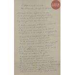 Alexandre Mikhaïlovitch PERFILIEV (1895 - 1973) À propos du bon ton Poème manuscrit. Non publié.