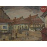 Matveï Ilitch DRAK (1887 - 1963) Ghetto juif de Vinnytsia. 1948 Huile sur toile. Au dos, titrée,