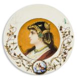 THÉODORE DECK (1823-1891) CÉRAMISTE & SOPHIE SCHAEPPI (1851-1921) ARTISTE-PEINTRE Fatma Plat creux