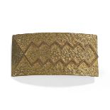 LINE VAUTRIN (1913-1997) Chevrons et cailloutis, circa 1950 Boucle de ceinture légèrement bombée.