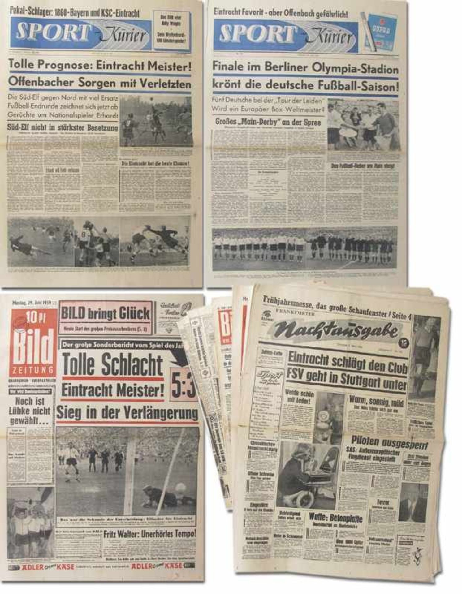 Eintracht Frankfurt Newspaper Collection 1959 - Frankfurt,Eintracht-Zeitu - Zeitungssammlung zur