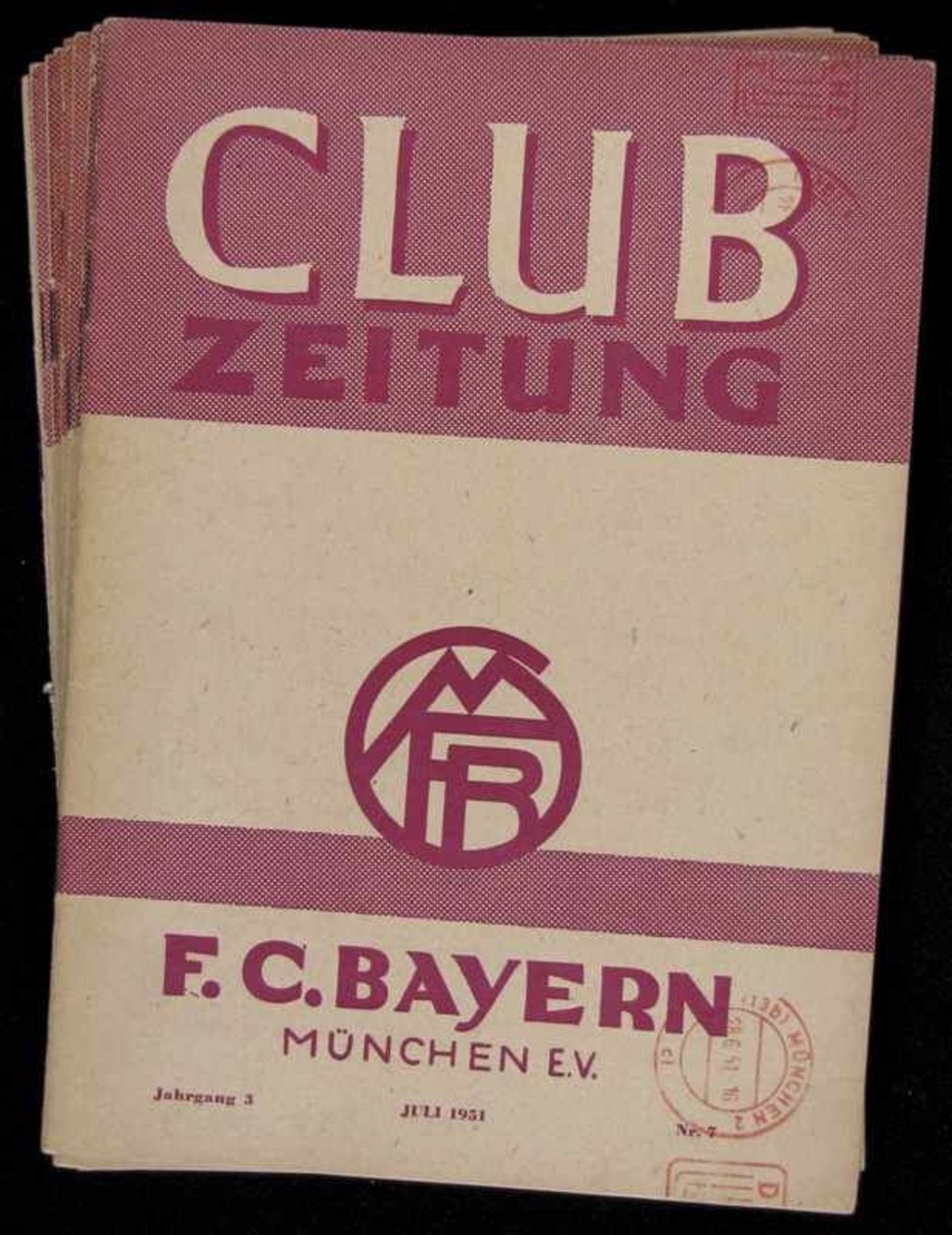 F.C. Bayern München Clubmagazin 1951. - München-Clubzeitung 51 - Clubzeitung des F.C. Bayern München