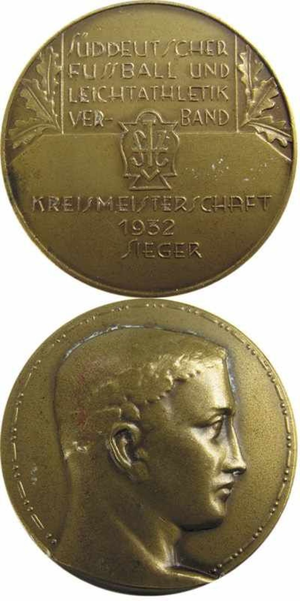 Bronze medal "Kreismeisterschaft 1932 Sieger" - München,Bayern-Medaille - Bronze Medaille des