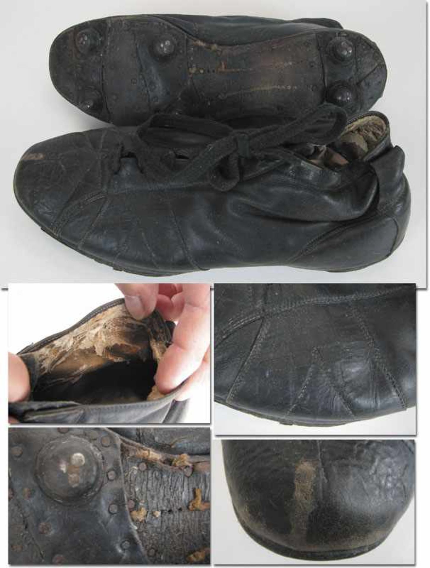 Copa Americana 1942 Uruguay Football Boots - Original match worn shoes of Uruguayan international