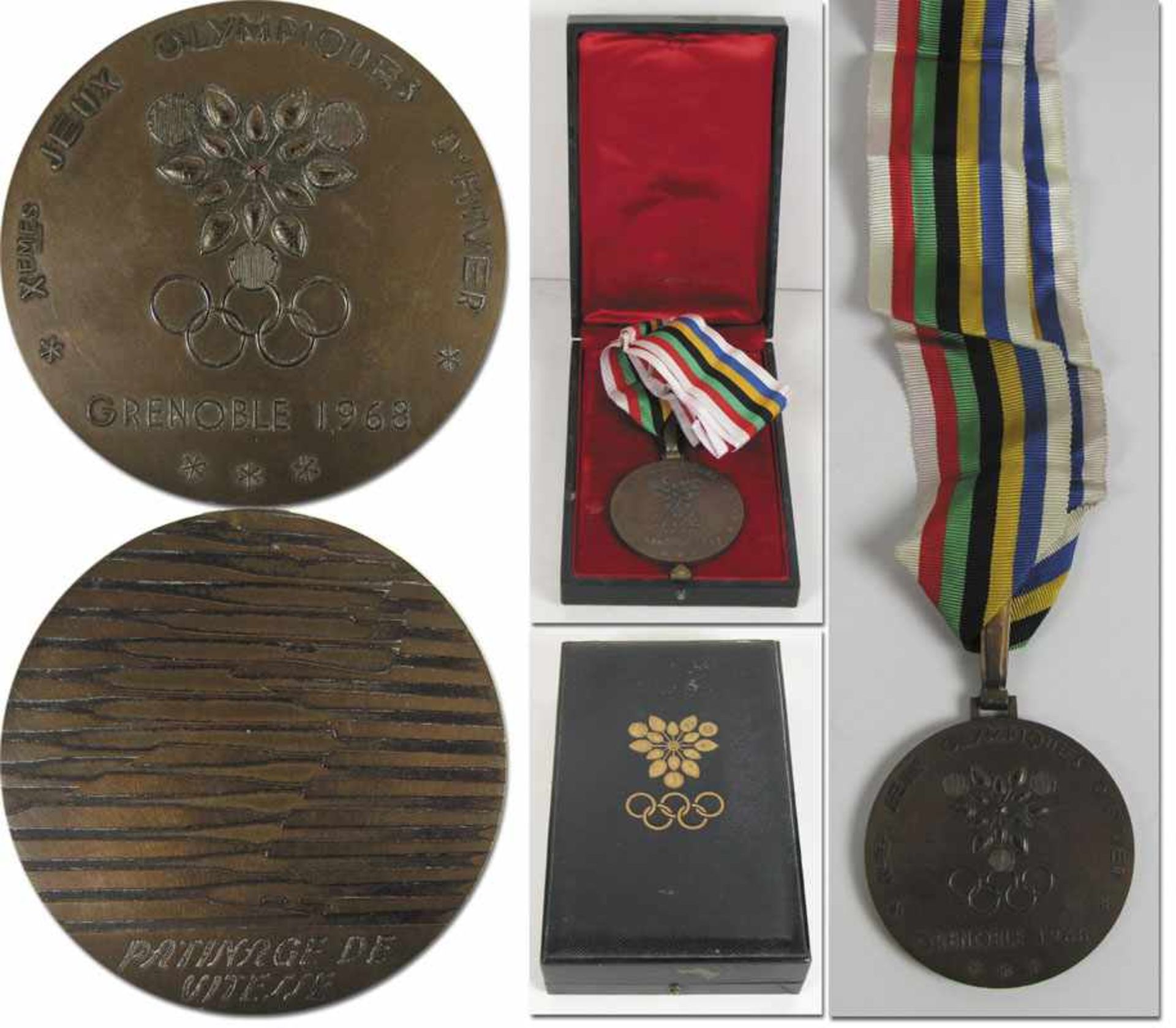 Winner's Medal: Olympic Winter Games 1968. - Winner medal for the 3rd place speed skating at the