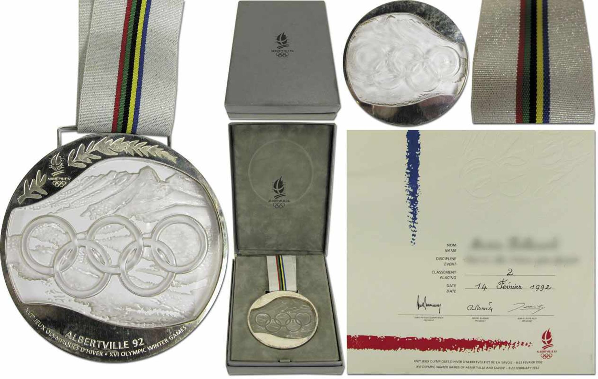 Olympic Winter Games 1992 Silver Winner medal - winner medal from the Olympic Games in Albertville