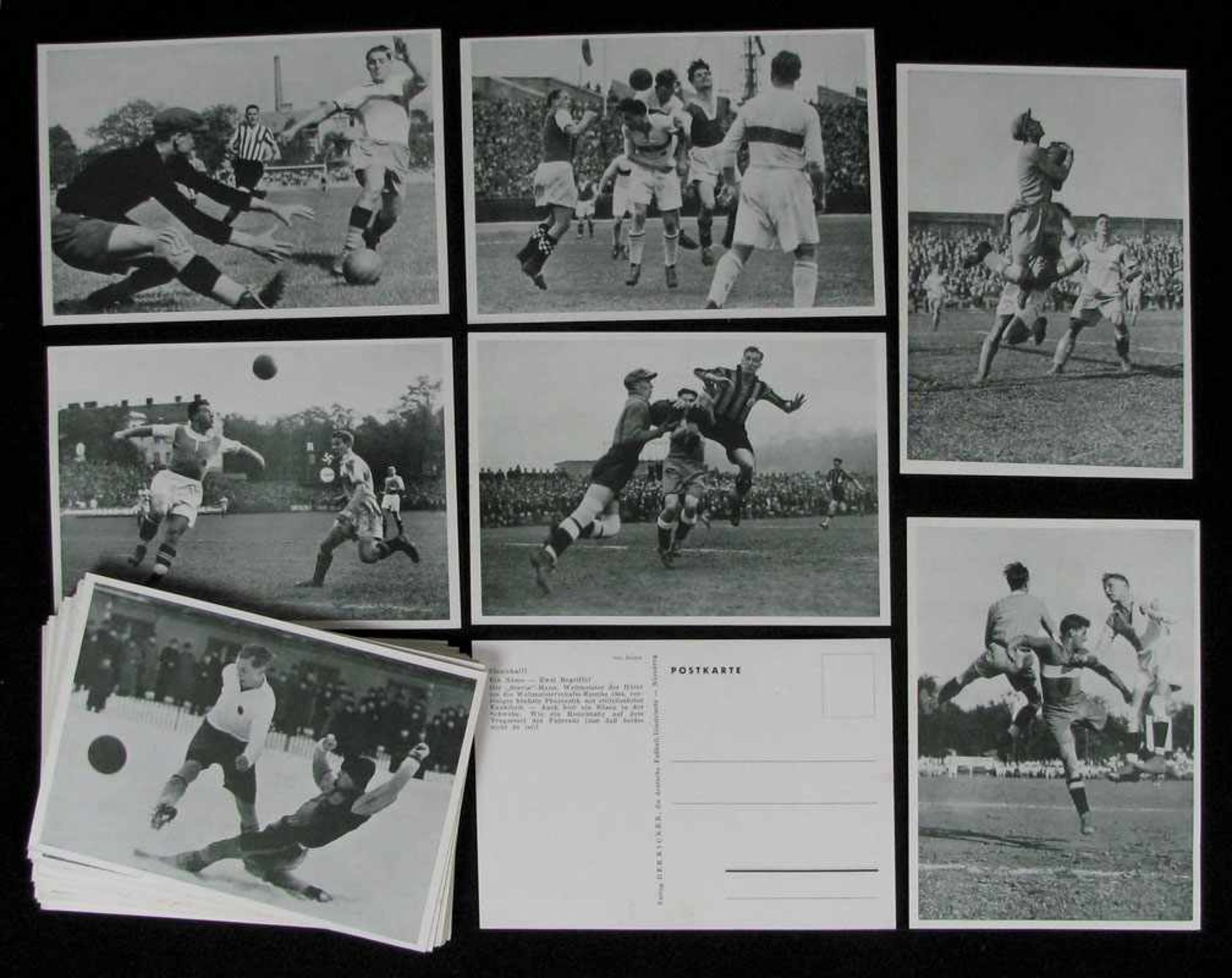 36 German Football Postcards 1940 from Kicker - Kicker-Postkarten 1940 - 36 verschiedene