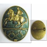 Participation Badge:Olympic Games Stockholm 1956 - Equestrian Participation Badge, for Official´s,