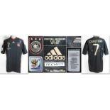 World Cup 2010 match worn football shirt Germany - Original match worn should Germany with number 7.