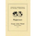 World Cup 1950. Official FIFA Regulations - FIFA Regulations Jules Rimet Cup (World Cup) 1950.