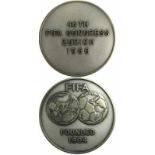 FIFA-Participation medal Congress 1988 - „46th FIFA Congress Zurich 1988“, Silver plated bronze, 5