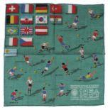 World Cup 1954. Commemorative Silk Scarf - M/c printed, lettering „Fussball Weltmeisterschaft